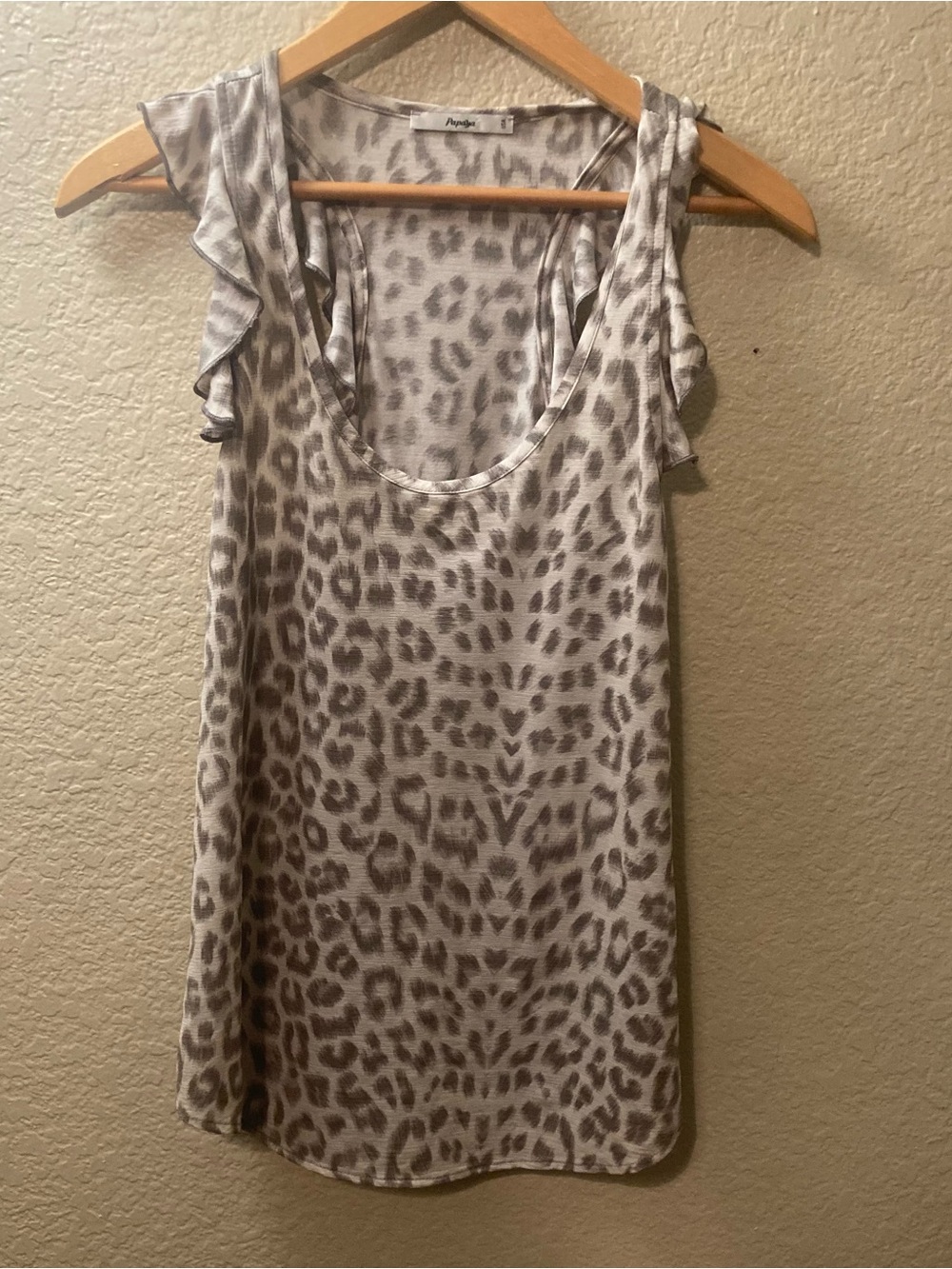 Papaya Shirt Women’s Size Small Animal Print Racerback Tank Top Shirt Soft